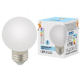 Лампа светодиодная (UL-00006956) Volpe E27 3W 6000K матовая LED-G60-3W/6000K/E27/FR/С