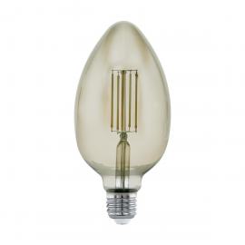 Лампа светодиодная диммируемая филаментная Eglo E27 4W 3000K дымчатая 11839