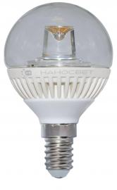Лампа светодиодная E14 5W 4000K прозрачная LC-GCL-5/E14/840 L153
