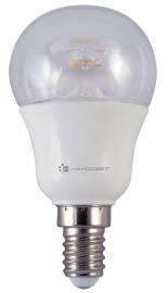Лампа светодиодная E14 7,5W 2700K прозрачная LC-P45CL-7.5/E14/827 L208