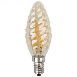 Лампа светодиодная филаментная ЭРА E14 5W 2700K золотая F-LED BTW-5W-827-E14 gold