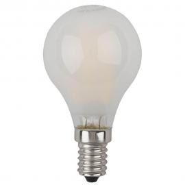 Лампа светодиодная филаментная ЭРА E14 5W 2700K матовая F-LED P45-5W-827-E14 frost