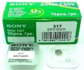 Элемент питания Sony (317) SR516SWN-PB, SR62
