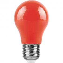 Лампа светодиодная Feron E27 3W красный Шар Матовая LB-375 25924
