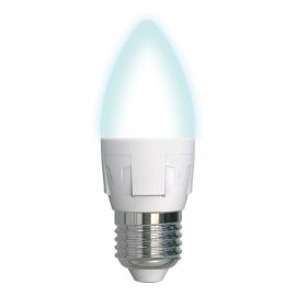 Лампа светодиодная диммируемая (UL-00004295) E27 7W 4000K матовая LED-C37 7W/4000K/E27/FR/DIM PLP01WH