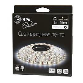 Светодиодная влагозащищенная лента ЭРА 14,4W/m 60LED/m 5050SMD теплый белый 5M LS5050-60LED-IP65-WWW-5m