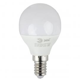 Лампа светодиодная ЭРА E14 6W 4000K шар матовый ECO LED P45-6W-840-E14