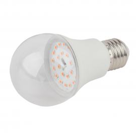 Лампа светодиодная для растений ЭРА E27 11W 2150K прозрачная FITO-11W-Ra90-E27