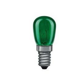 Лампа накаливания миниатюрная Е14 15W зеленая 80013