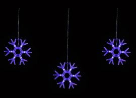 Светодиодная гирлянда (UL-00001406) Uniel занавес Снежинки-1 220V синий ULD-E1503-036/DTA Blue IP20 Snowflakes-1