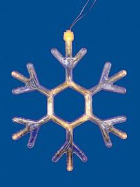 Подвесной светодиодный светильник «Снежинка» (UL-00007251) Uniel ULD-H1819-012/STA/3AAA Warm White IP20 Snowflake