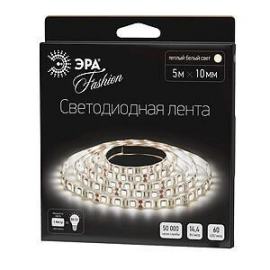 Светодиодная лента ЭРА 14,4W/m 60LED/m 5050SMD теплый белый 5M LS5050-60LED-IP20-WW-5m C0043046