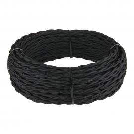Ретро кабель Werkel витой двухжильный 1,5 мм черный W6452208 4690389165351