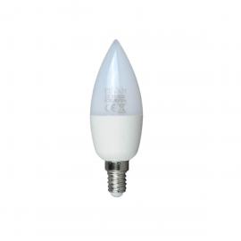 Лампа светодиодная Elvan E14 7W 6000К опал E14-7W-6000К-C37candle